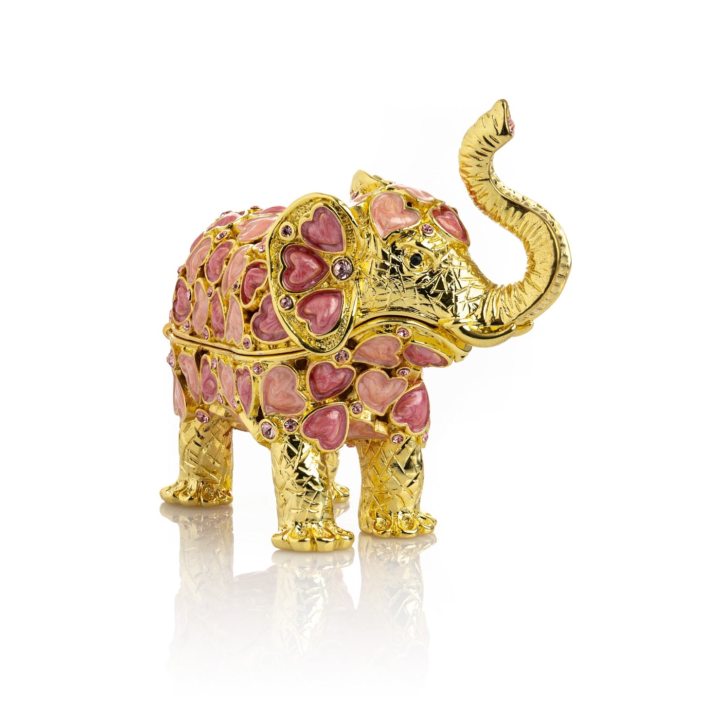 Golden Elephant with Hearts decoration - Exquisite Decor