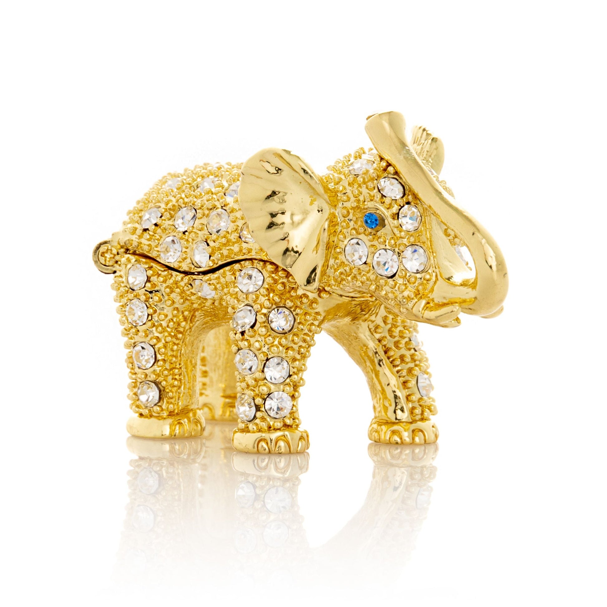 Golden Elephant with crystals - Exquisite Decor