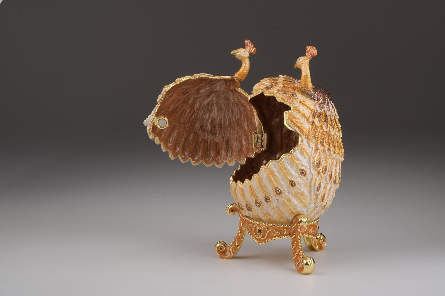 Keren Kopal Gold Peacocks Faberge Egg