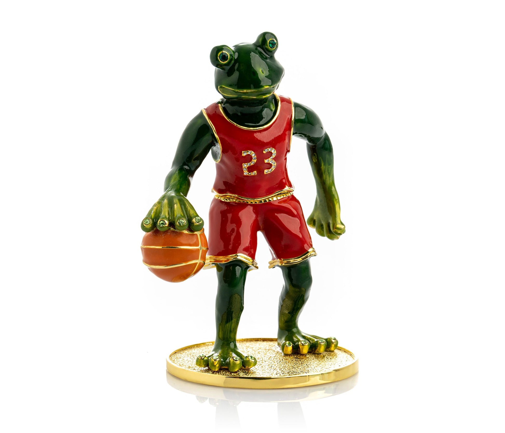 Frog Playing Basketball - Exquisite Decor