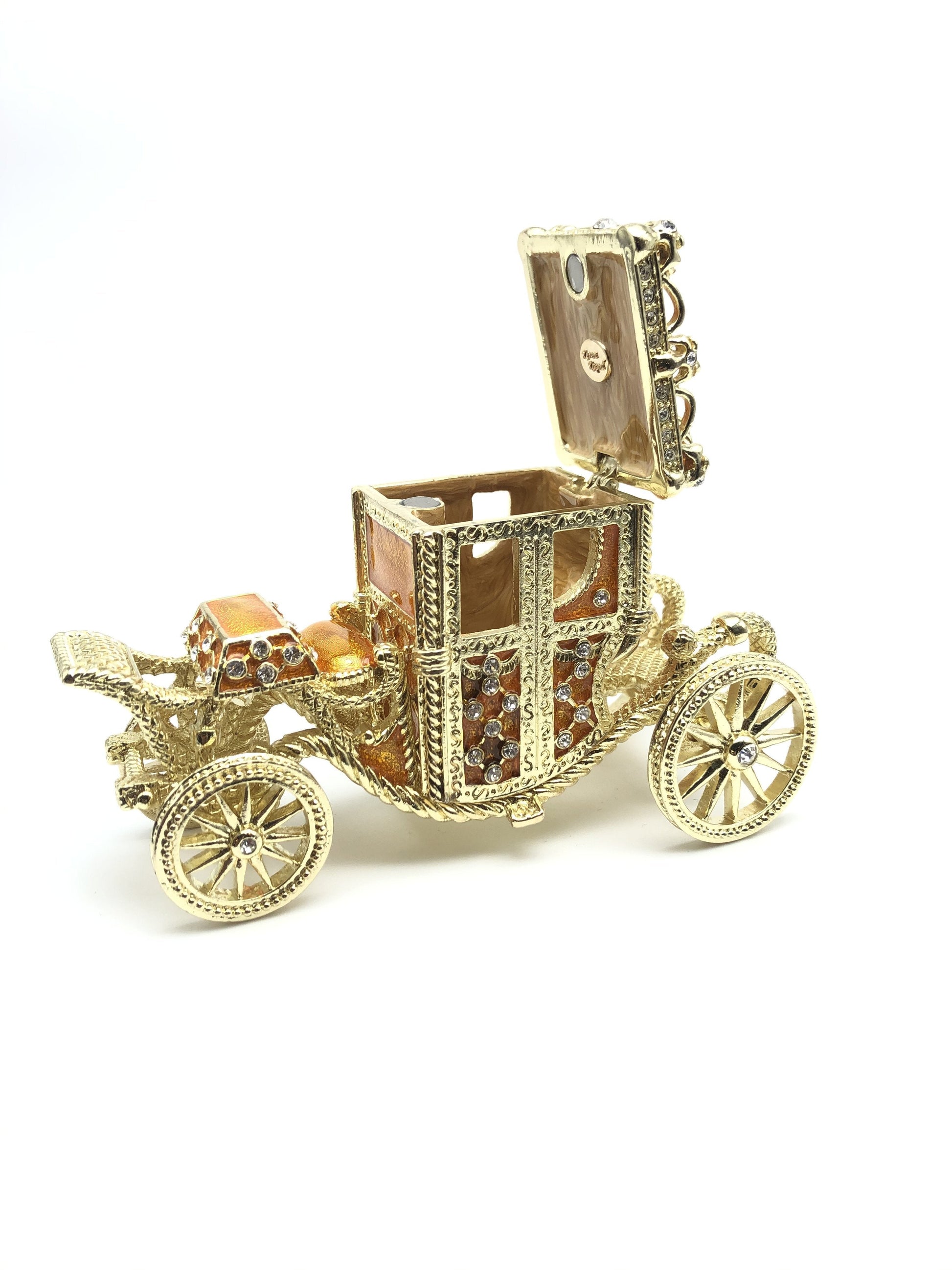 Keren Kopal Golden Carriage Trinket Box