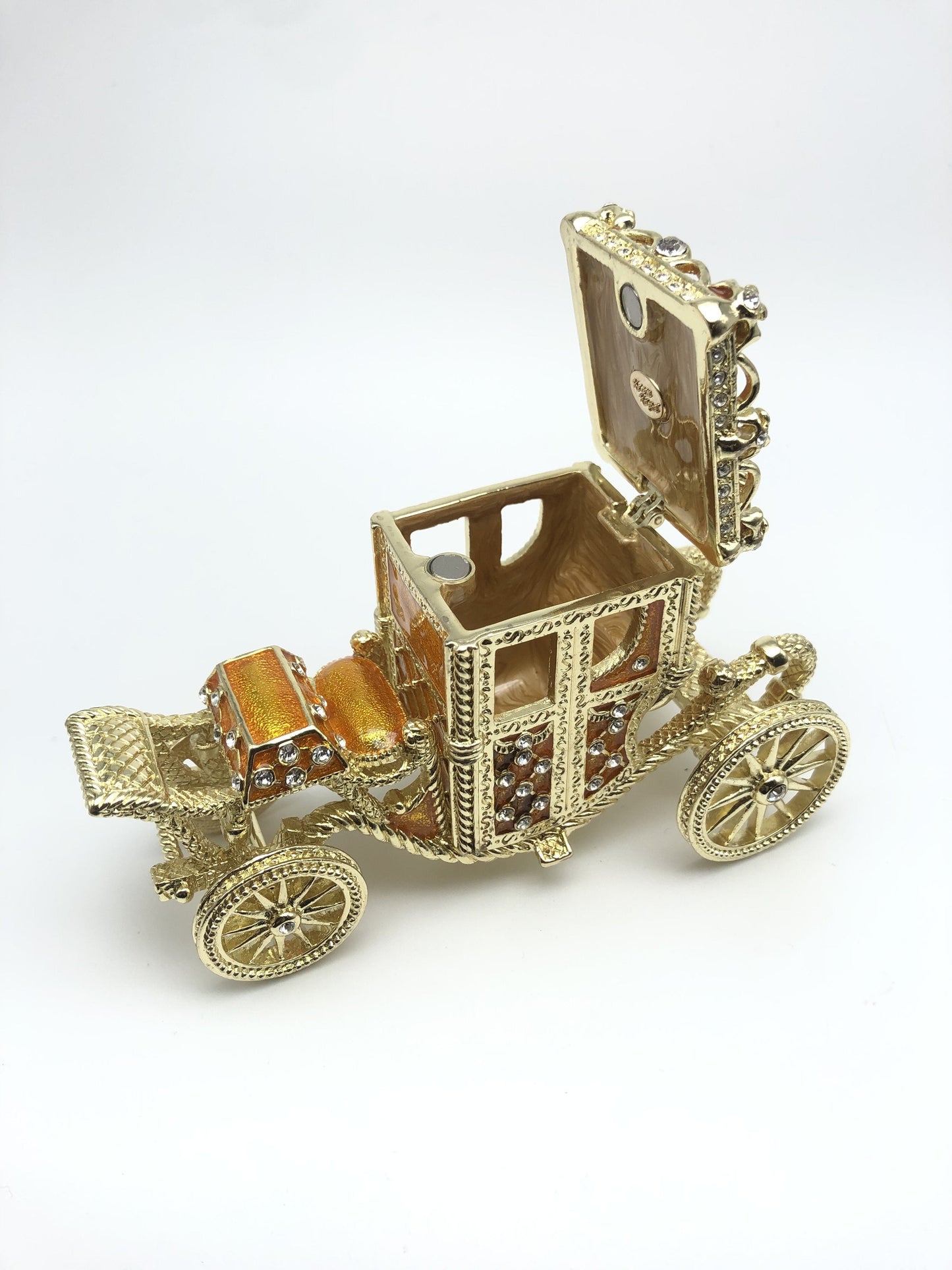 Keren Kopal Golden Carriage Trinket Box