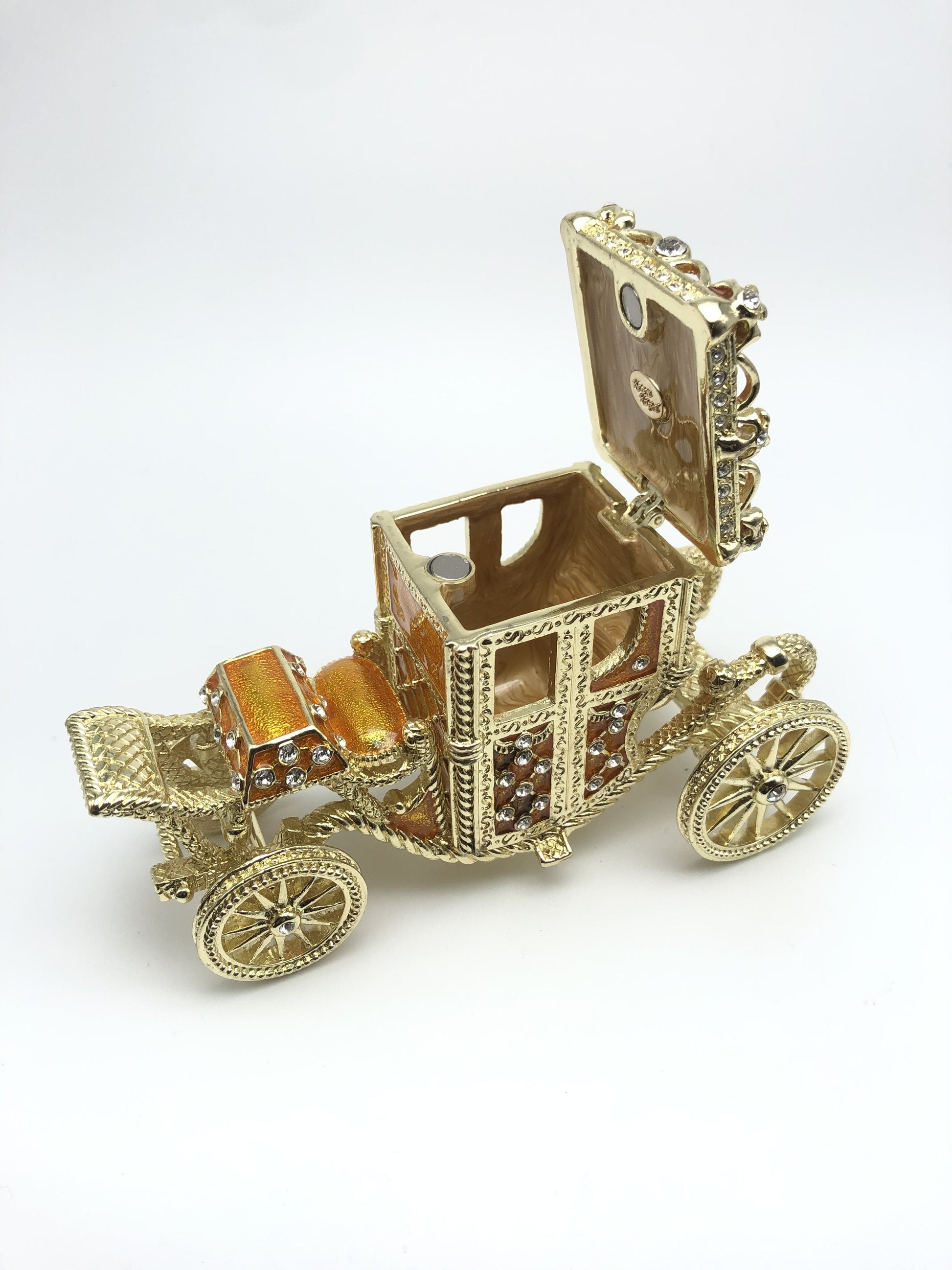 Keren Kopal Golden Carriage Trinket Box