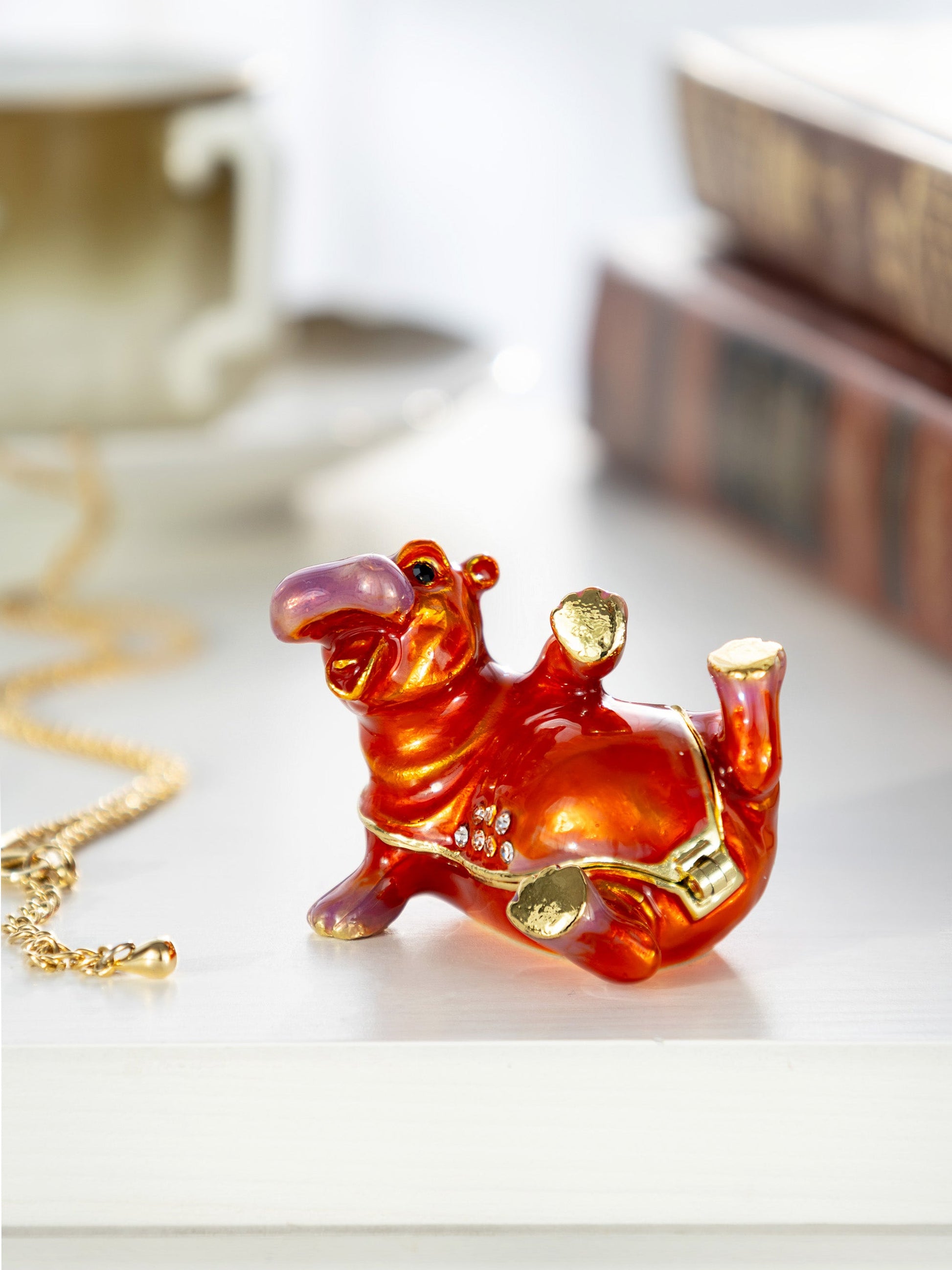 Keren Kopal Happy Hippo Laying on His Back