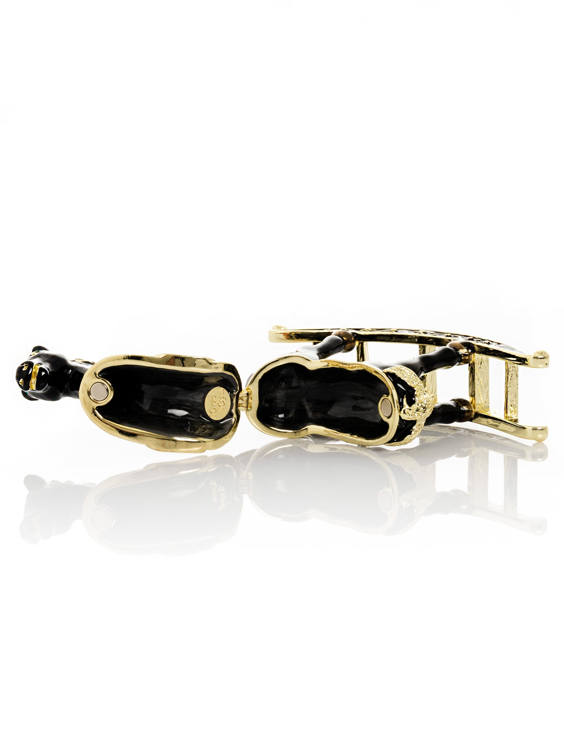 Keren Kopal Black & Gold Vintage Rocking Horse Trinket Box