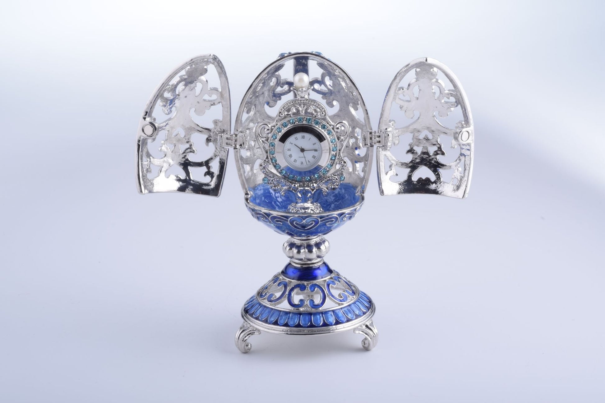 Keren Kopal Silver & Blue Faberge Egg