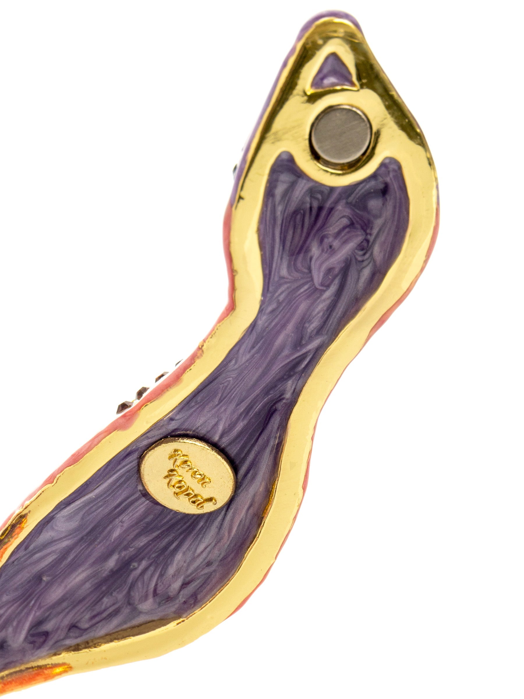 Keren Kopal Purple Lizard Jewelry Trinket Box