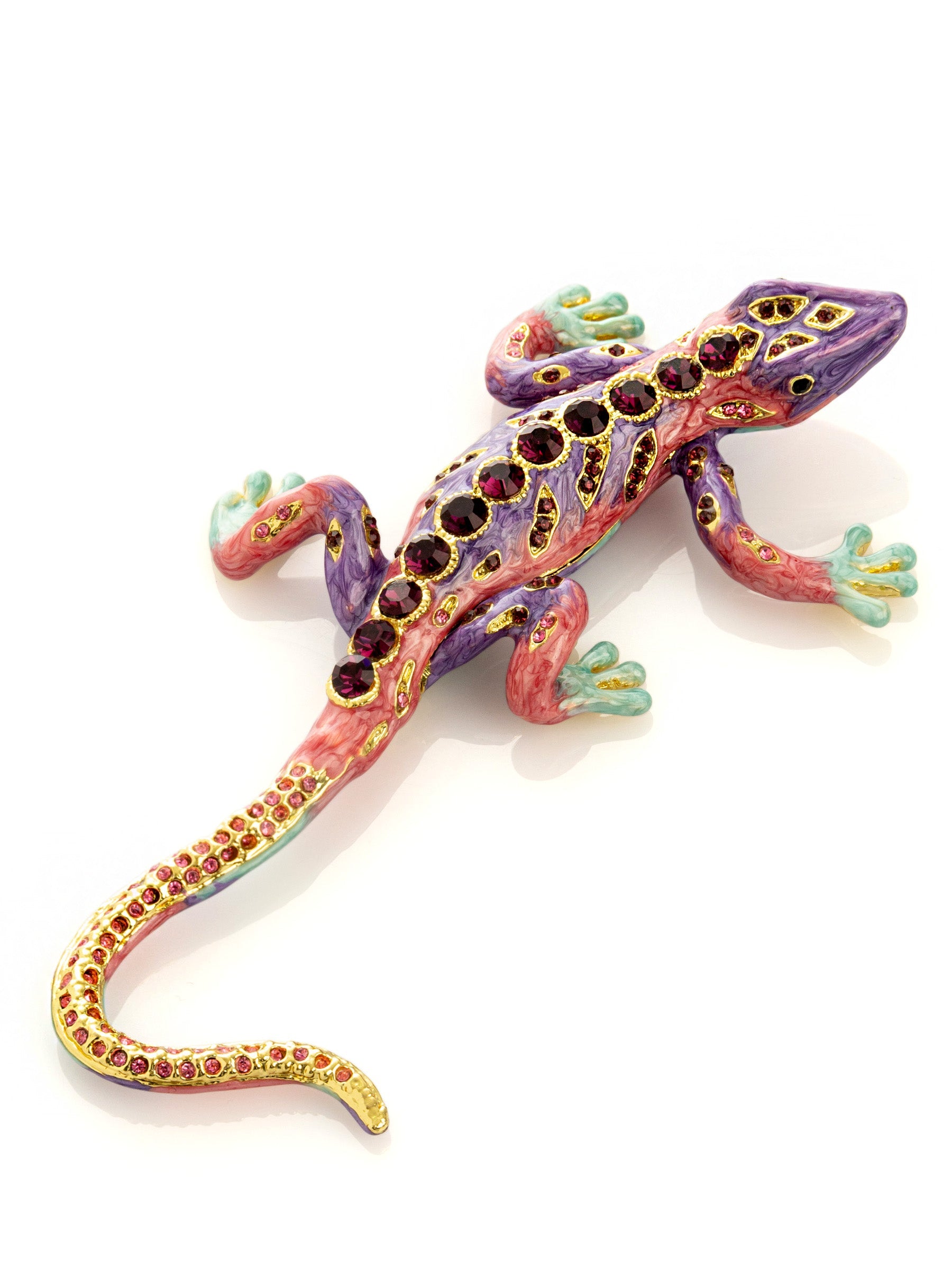 Keren Kopal Purple Lizard Jewelry Trinket Box