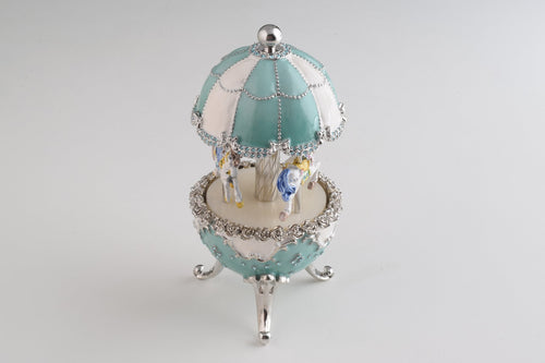 Faberge Egg  with Music Royal Horses Carousel