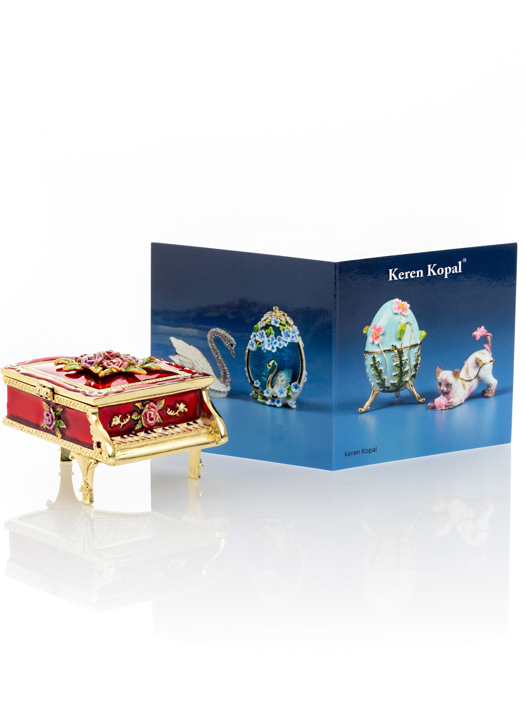 Keren Kopal Red Piano with Flowers