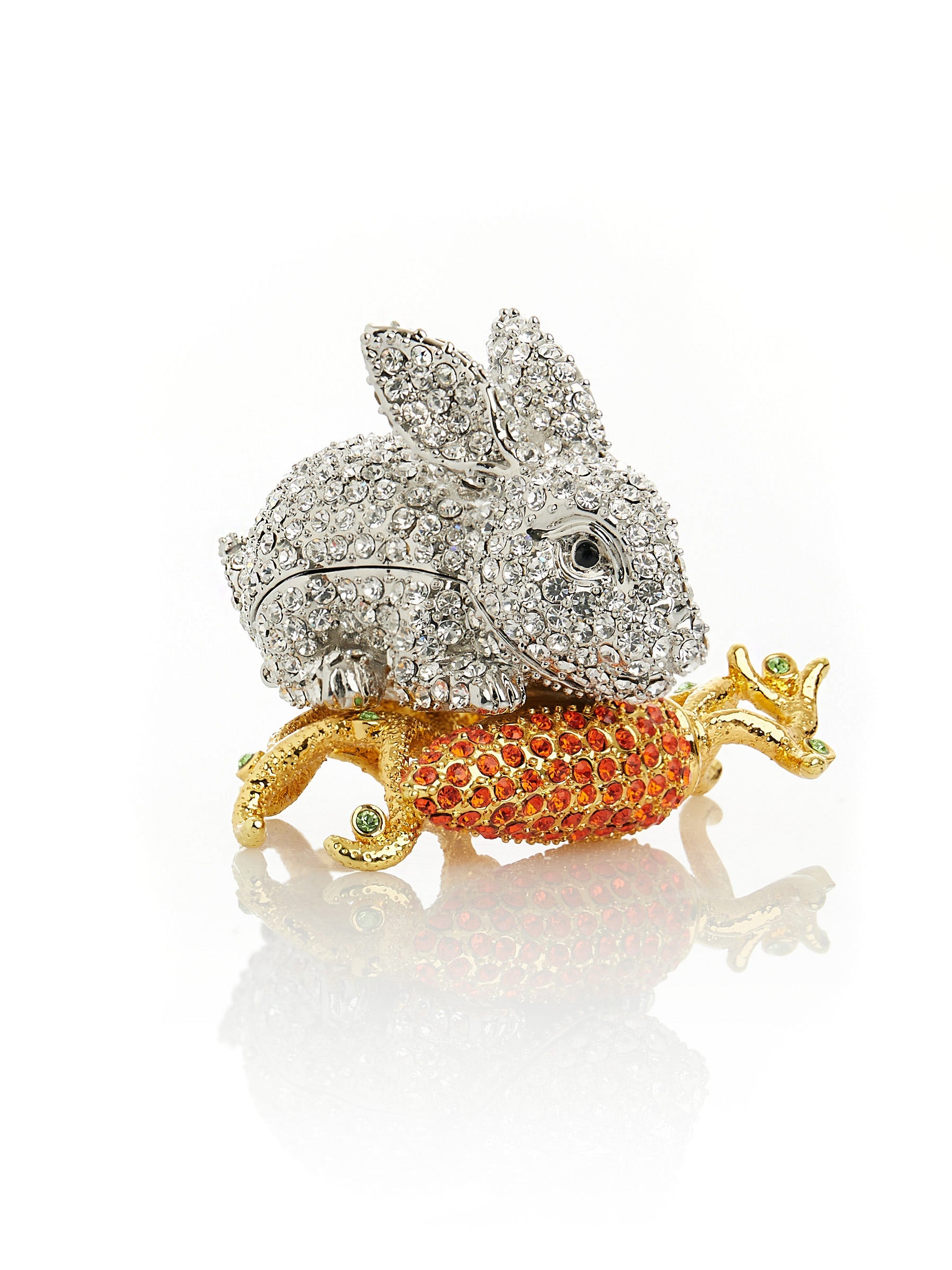 Keren Kopal Rabbit with Carrot Trinket Box