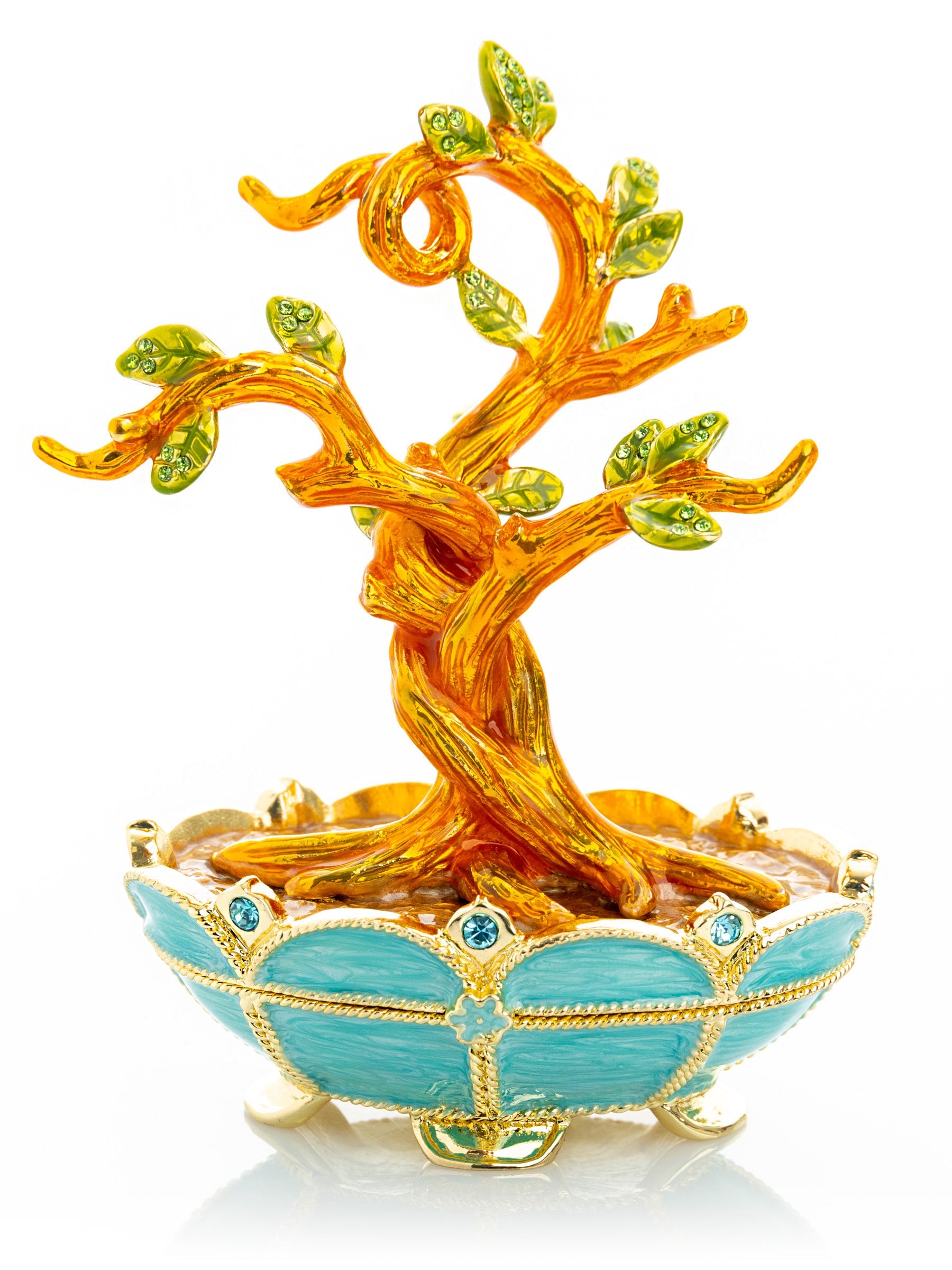 Keren Kopal Faberge Egg Pendant Necklaces Tree
