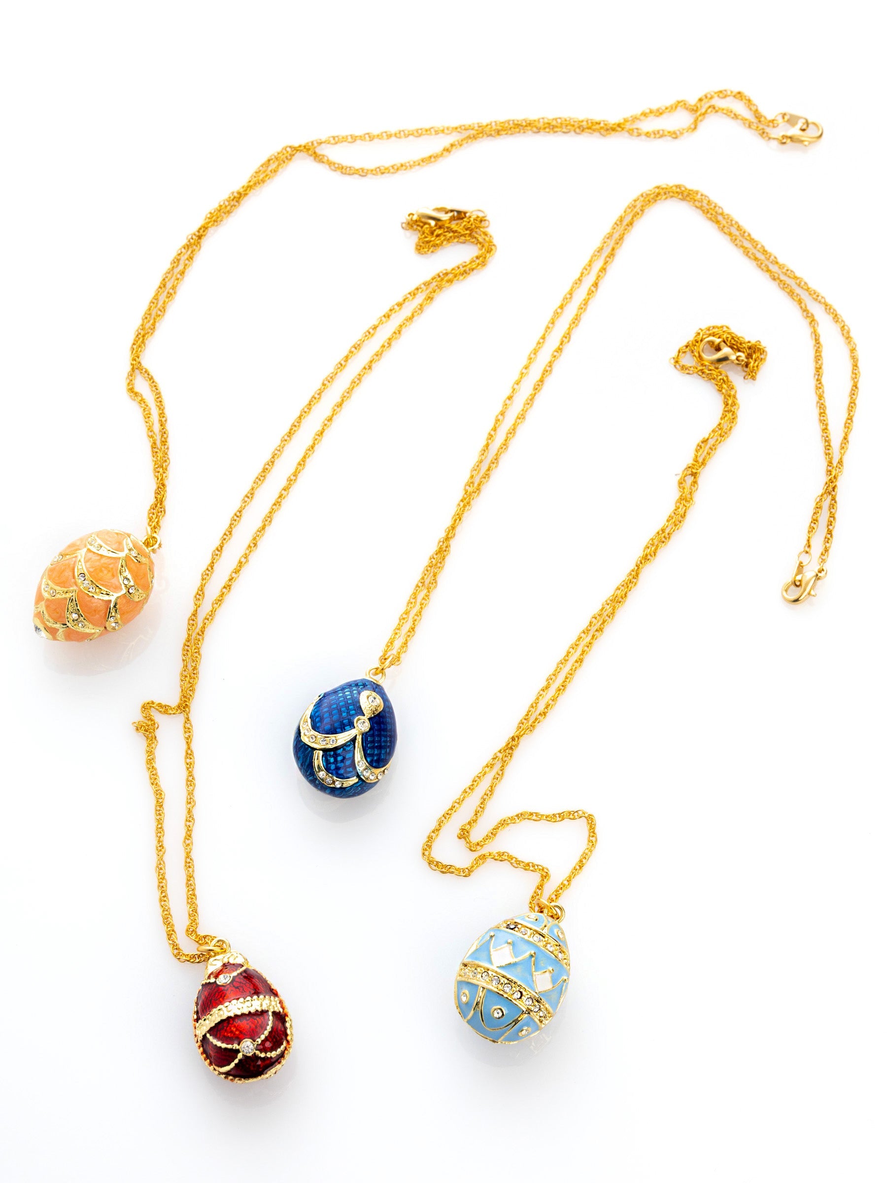Keren Kopal Faberge Egg Pendant Necklaces Tree