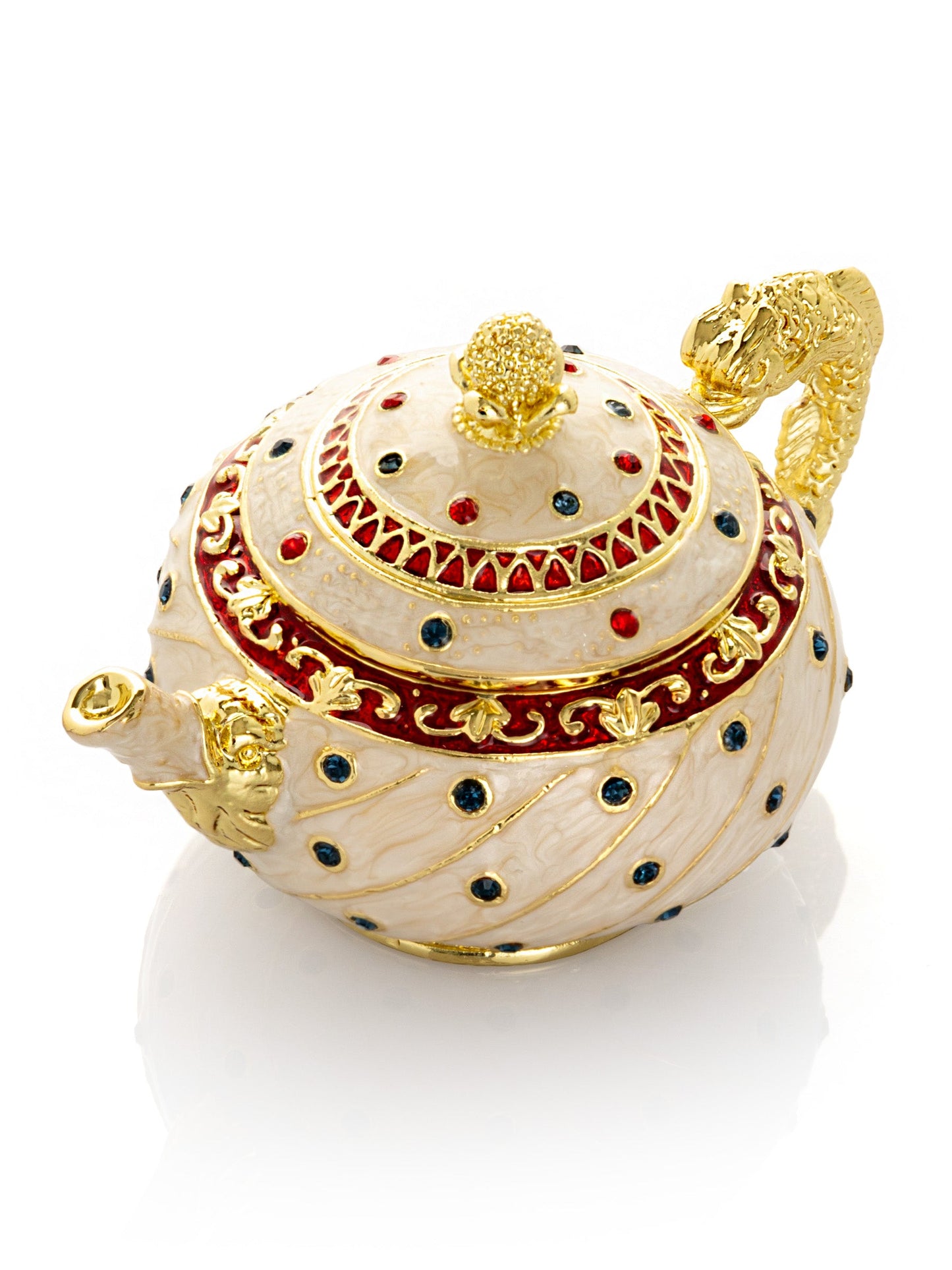 Keren Kopal White with Colorful Dots Teapot