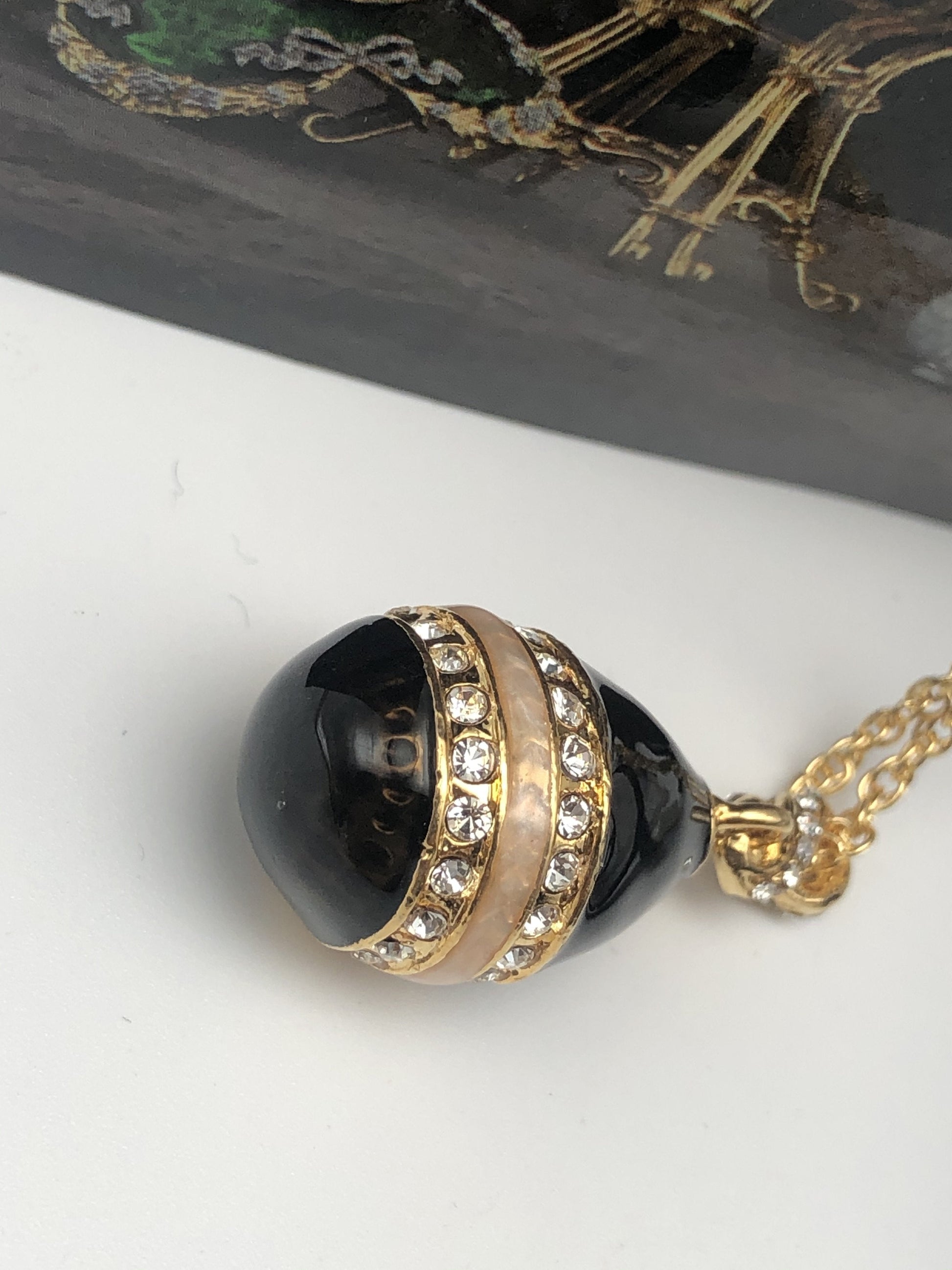 Keren Kopal Black Egg Pendant Necklace