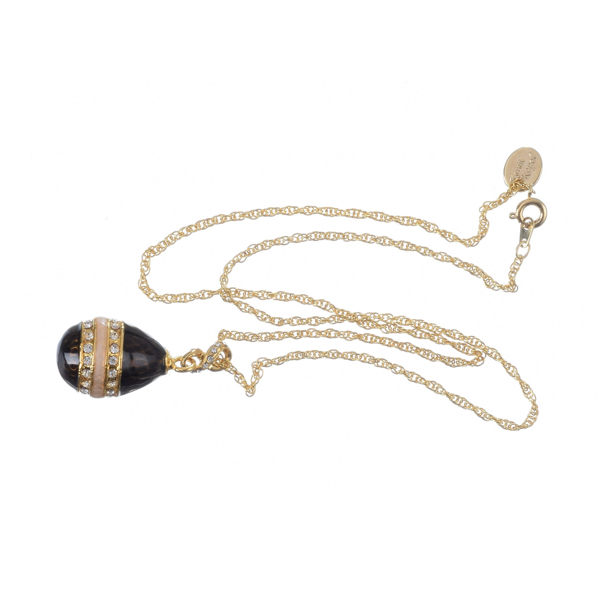 Keren Kopal Black Egg Pendant Necklace