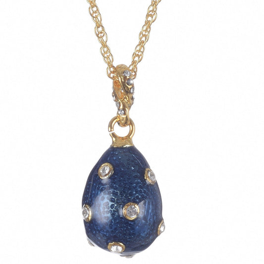 Blue Egg Pendant Gold Necklace - Exquisite Decor