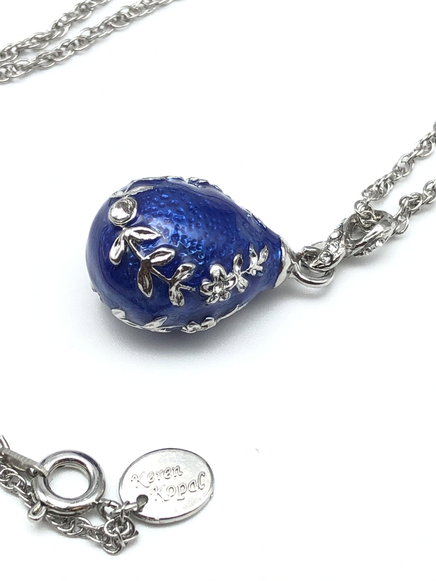 Keren Kopal Blue Egg Pendant Necklace