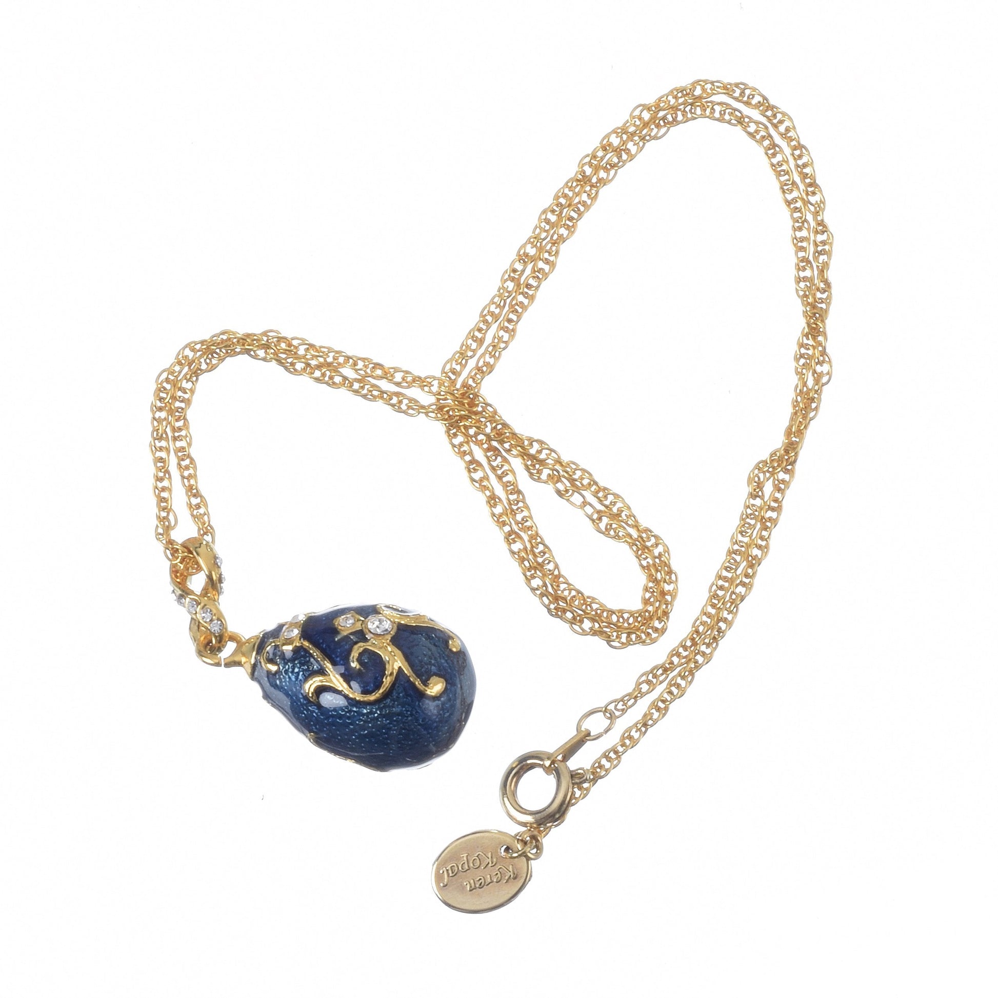 Keren Kopal Blue Egg Pendant Necklace