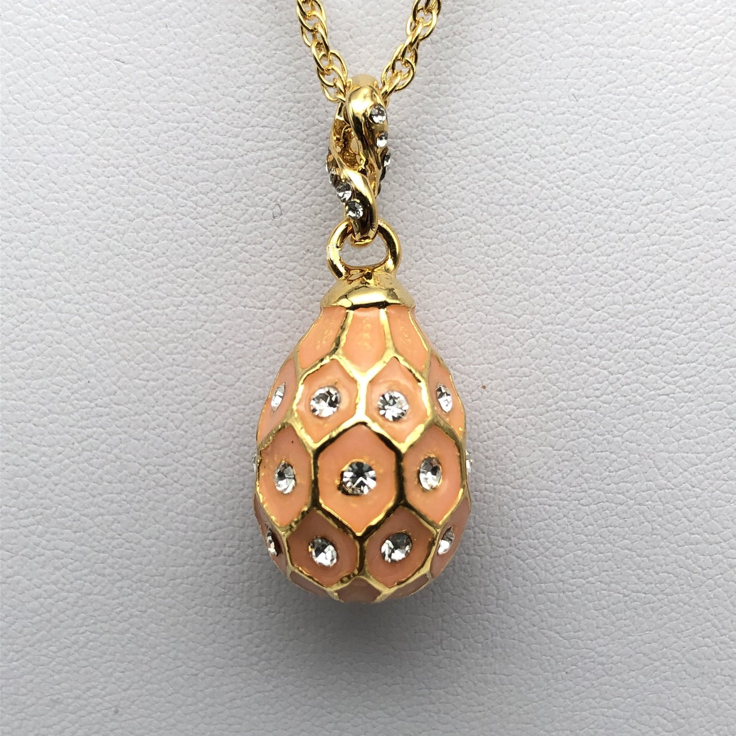 Keren Kopal Pink Egg Pendant Gold Necklace