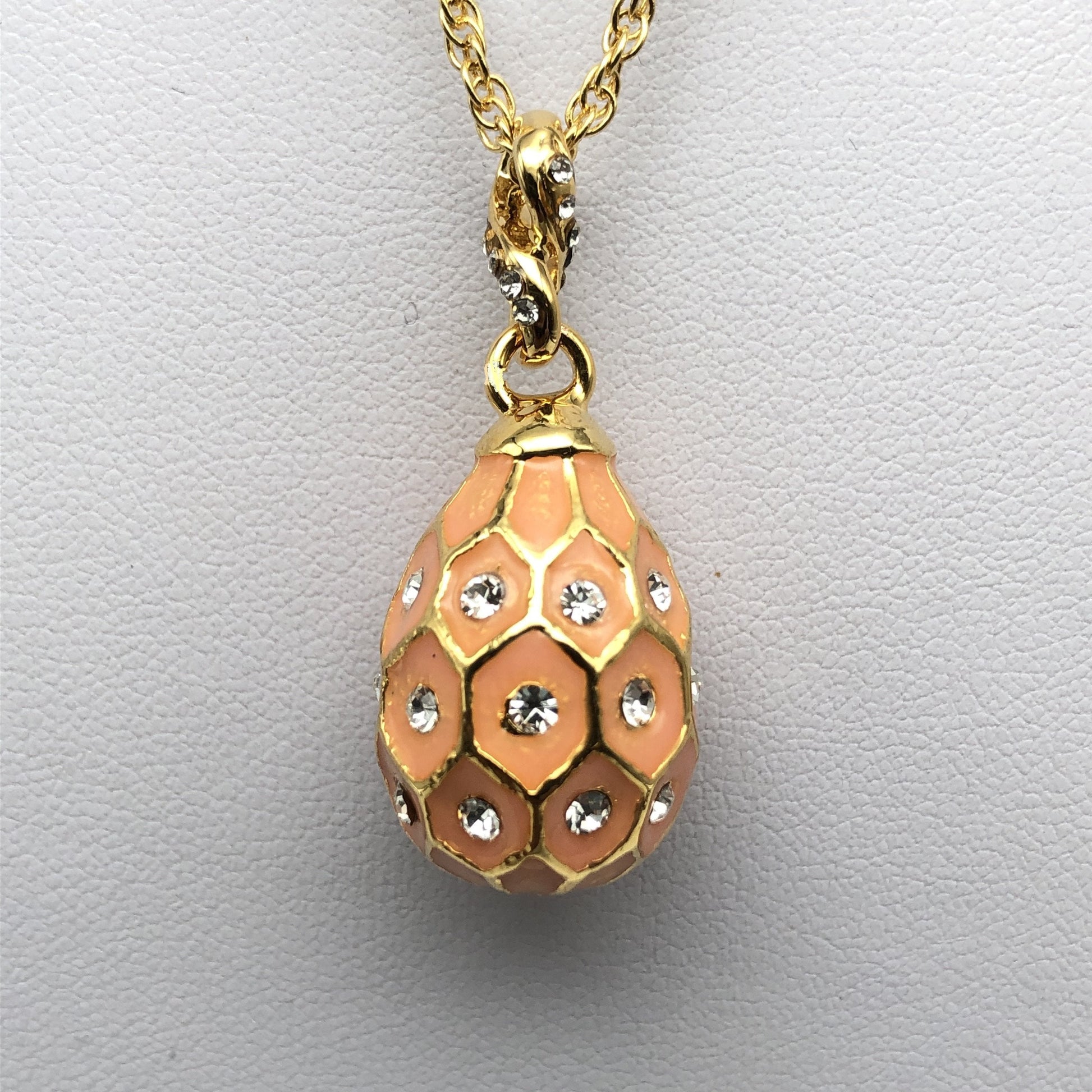 Keren Kopal Pink Egg Pendant Gold Necklace
