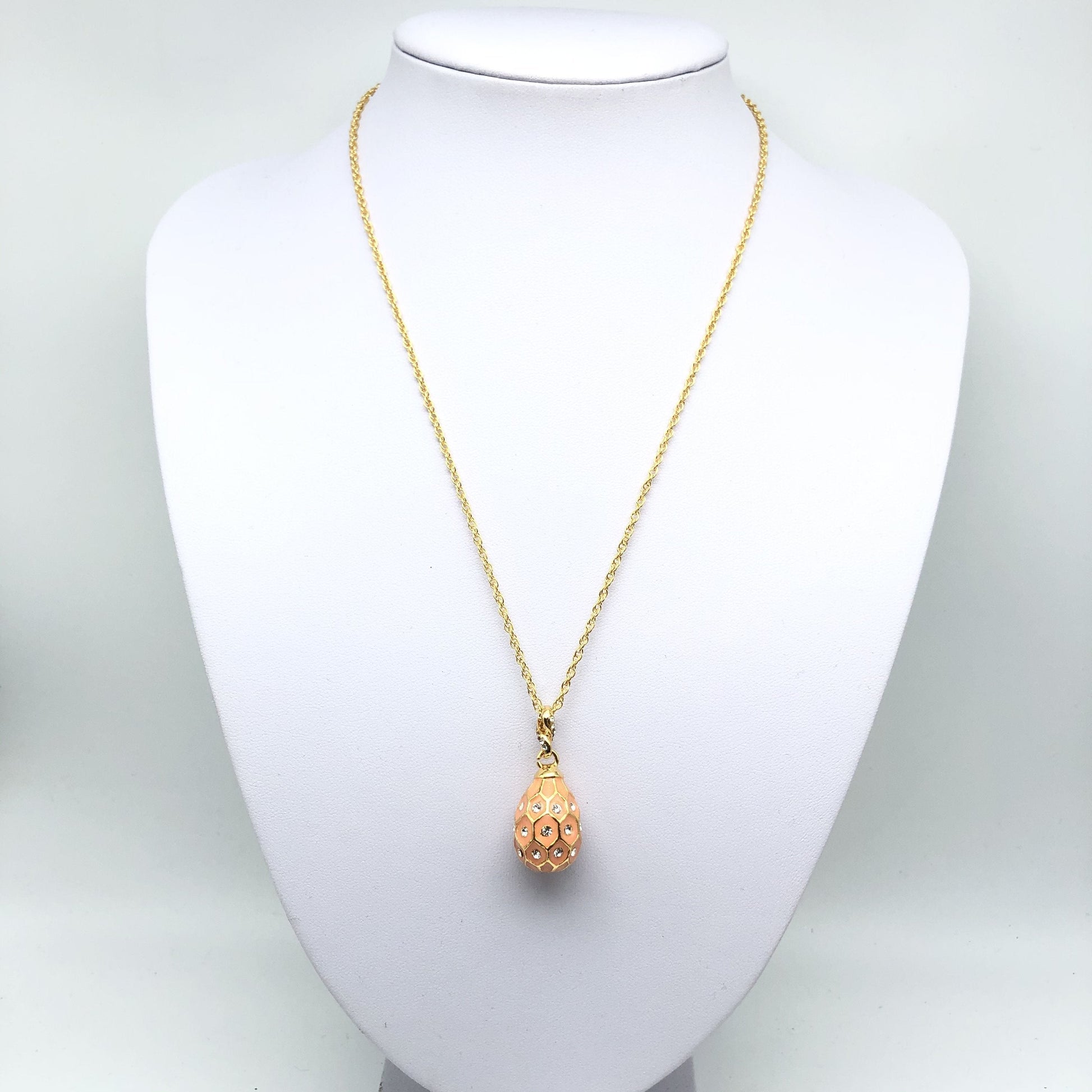 Keren Kopal Pink Egg Pendant Gold Necklace