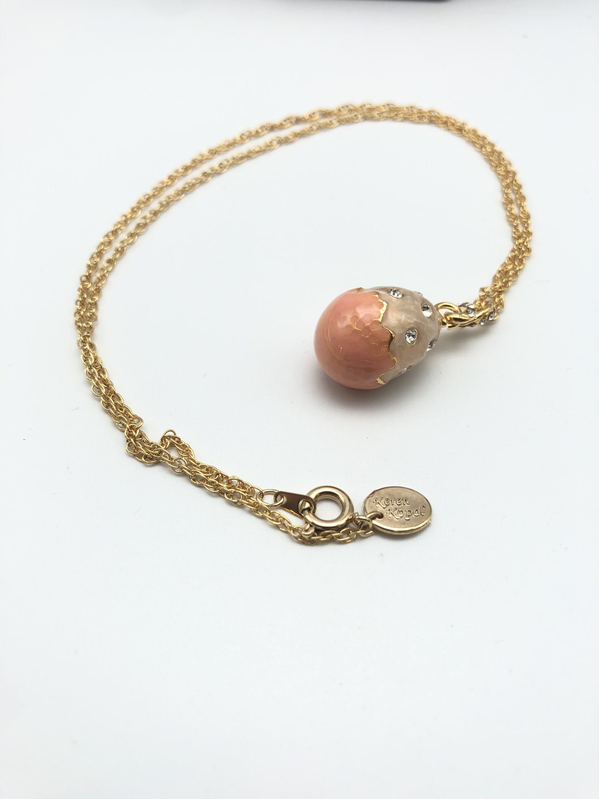 Keren Kopal Pink Egg Pendant Necklace