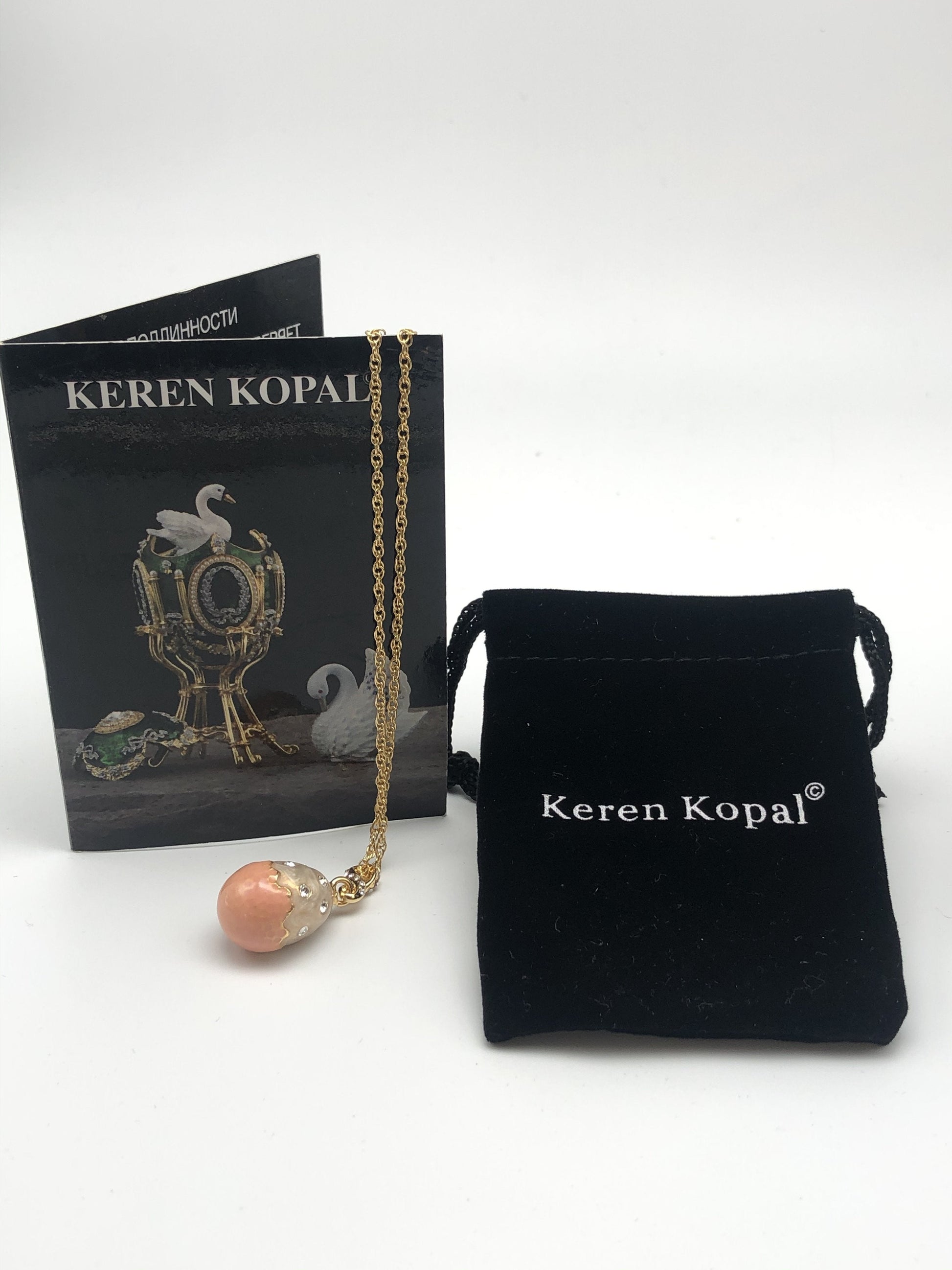 Keren Kopal Pink Egg Pendant Necklace