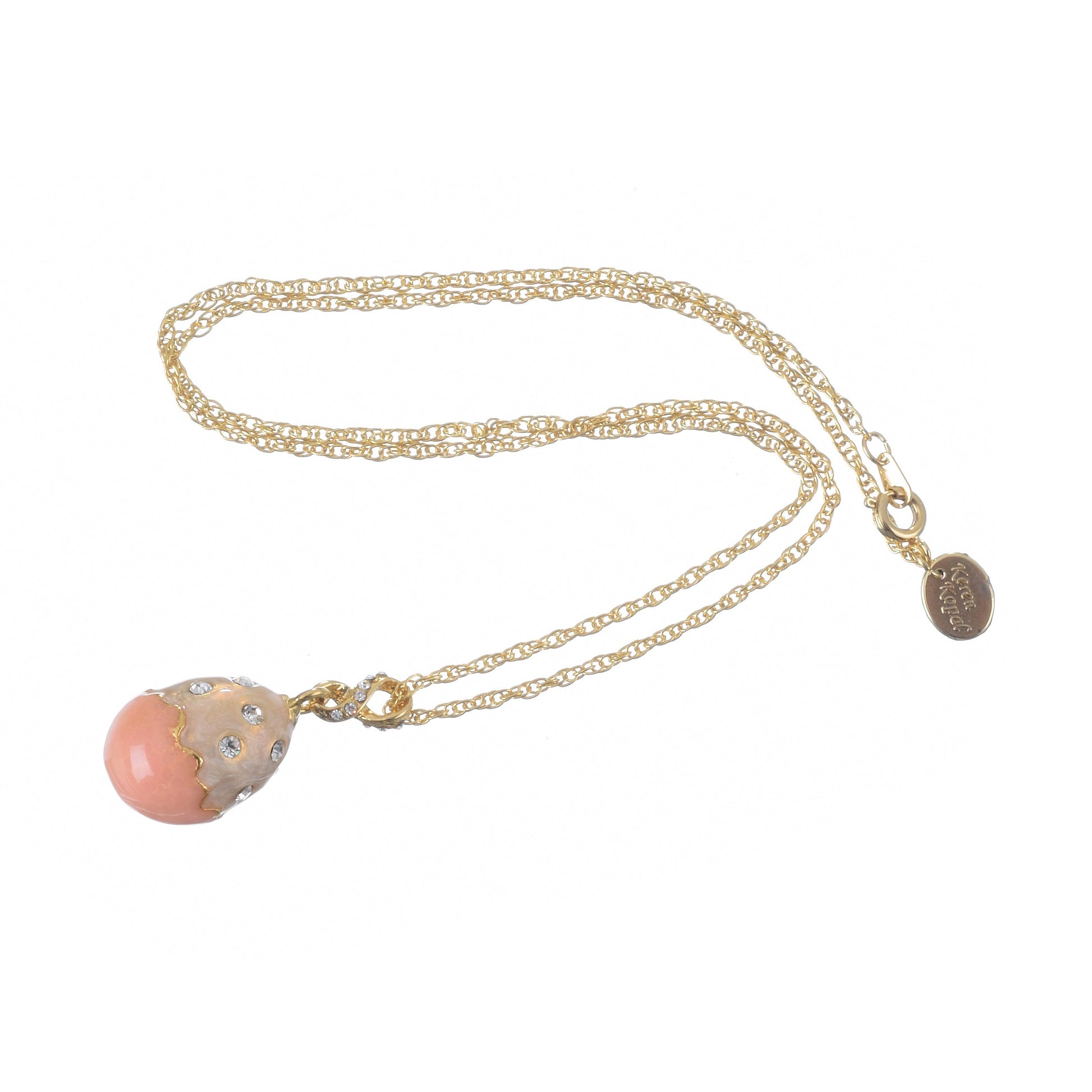 Keren Kopal Pink Egg Pendant Necklace