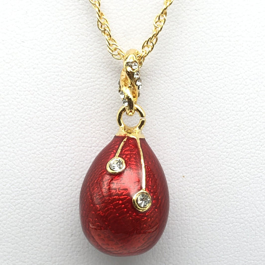 Red Egg Pendant Necklace - Exquisite Decor