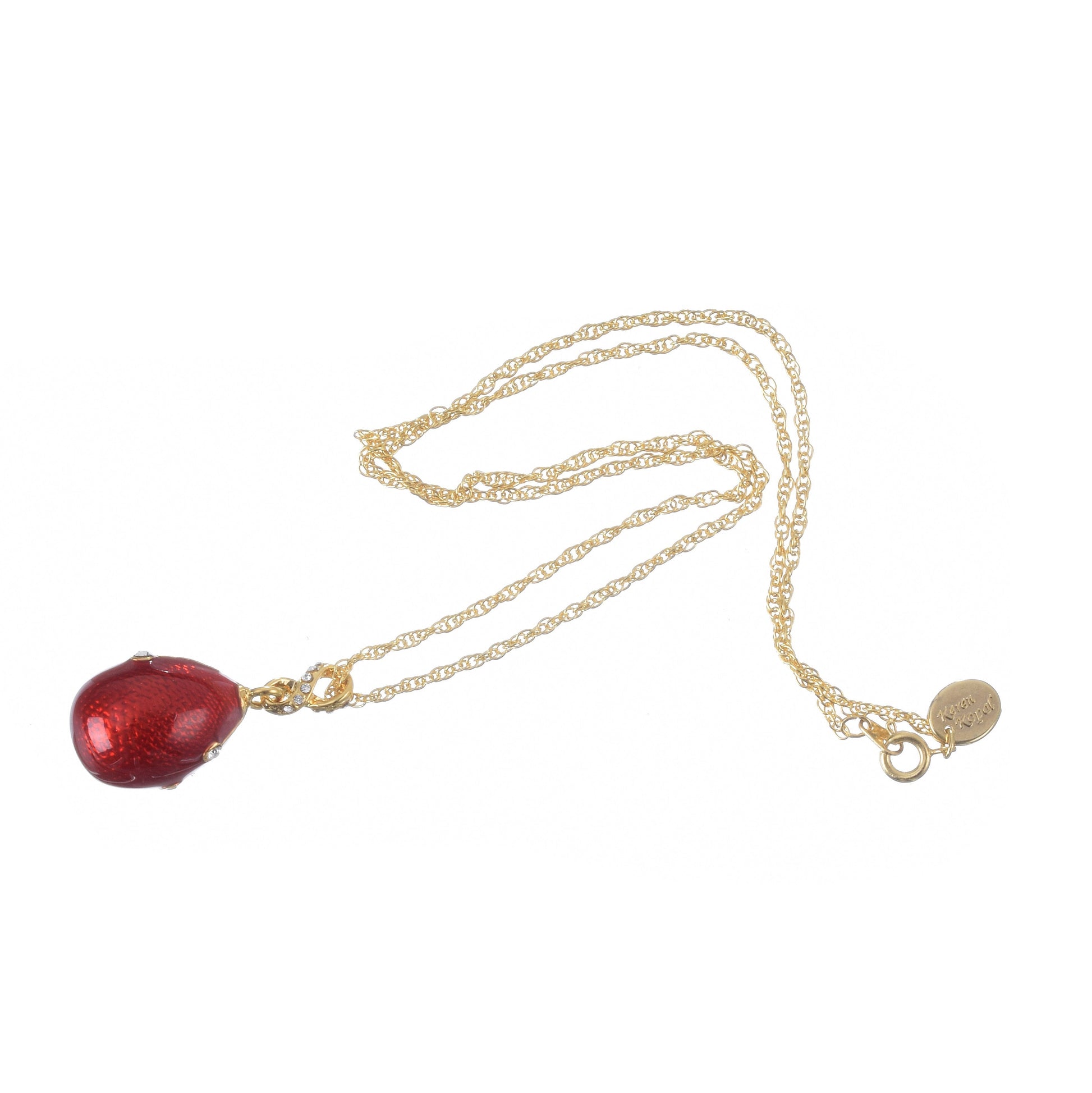 Keren Kopal Red Egg Pendant Necklace
