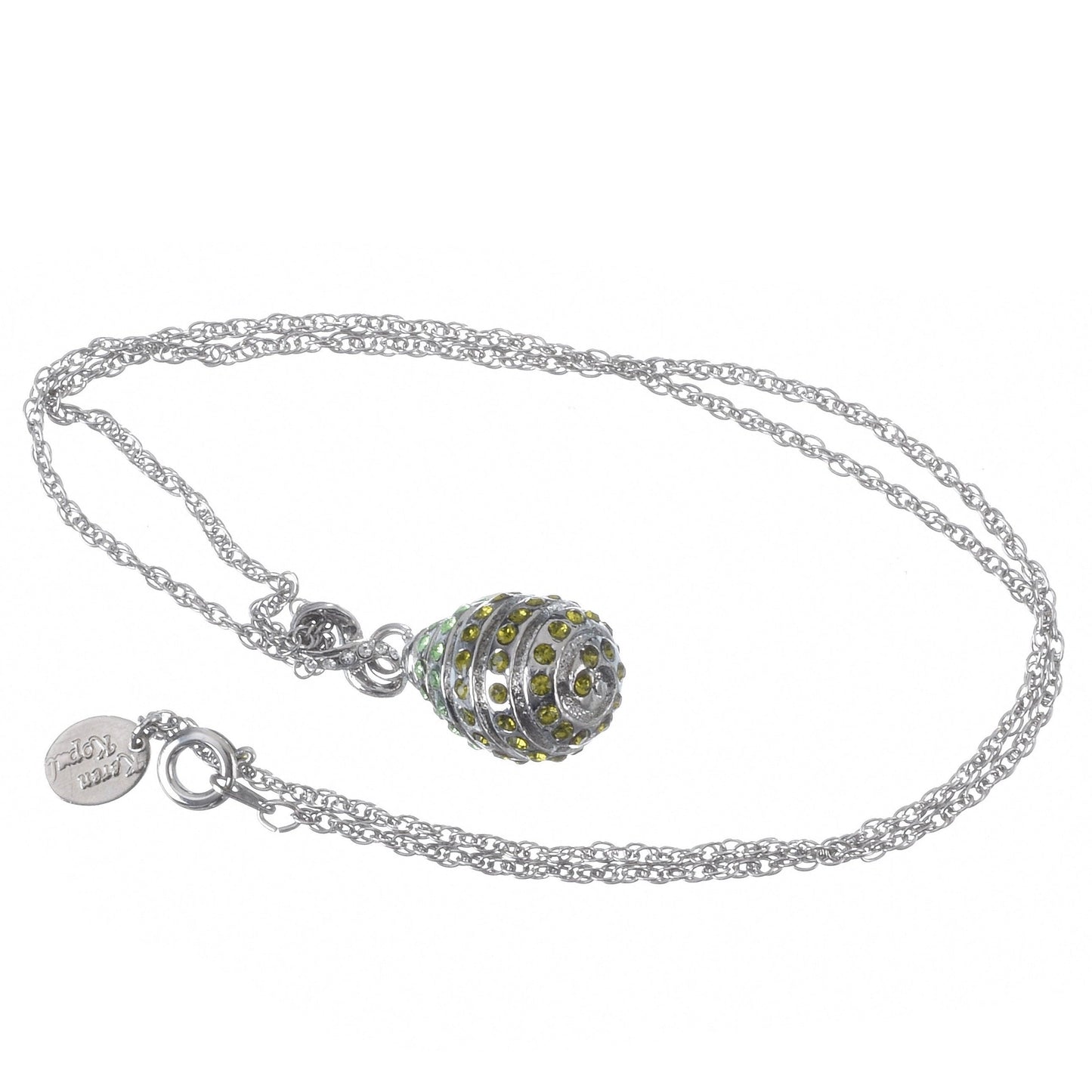 Keren Kopal Silver Egg Pendant Necklace