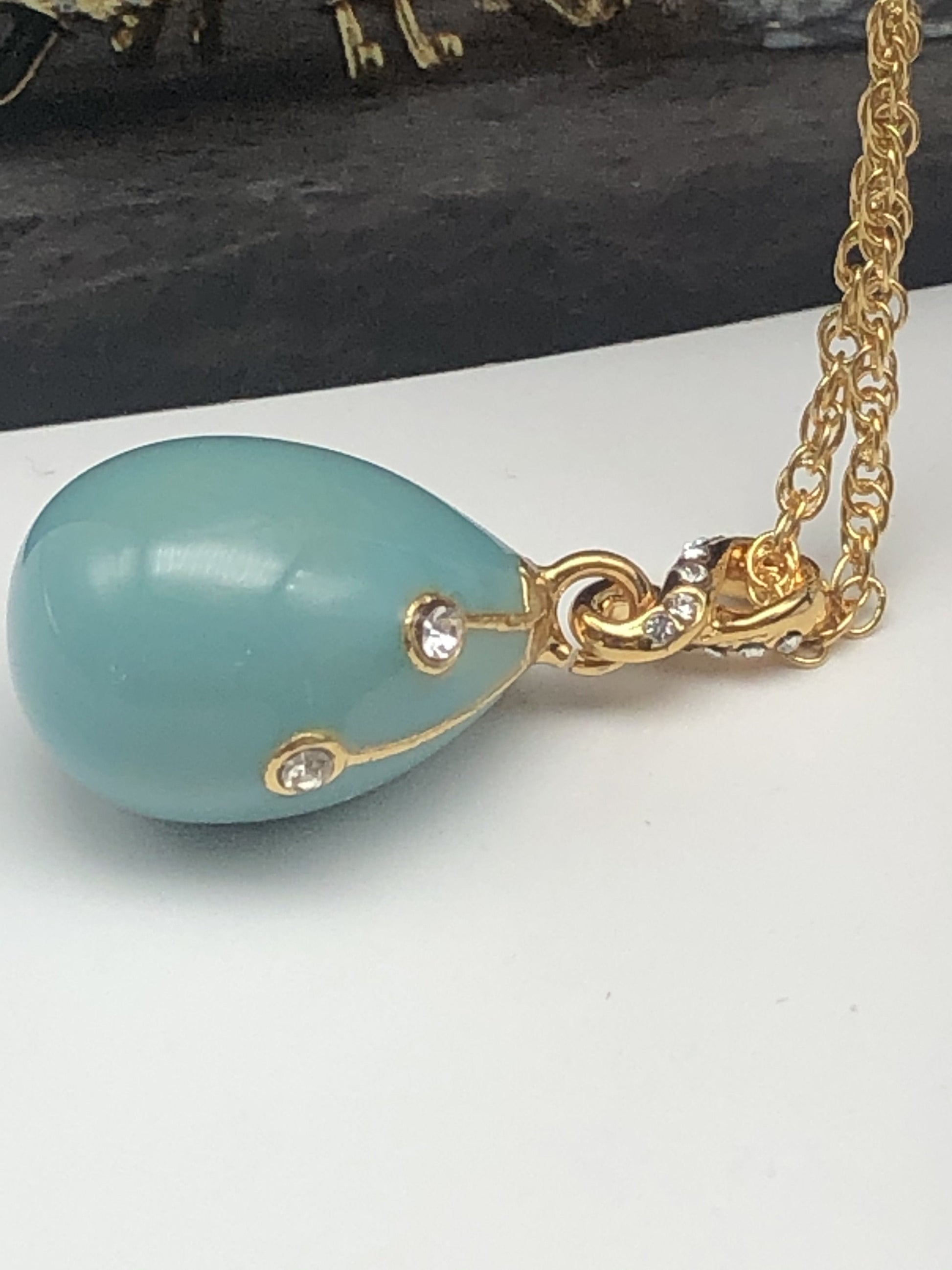 Keren Kopal Turquoise Egg Pendant Necklace