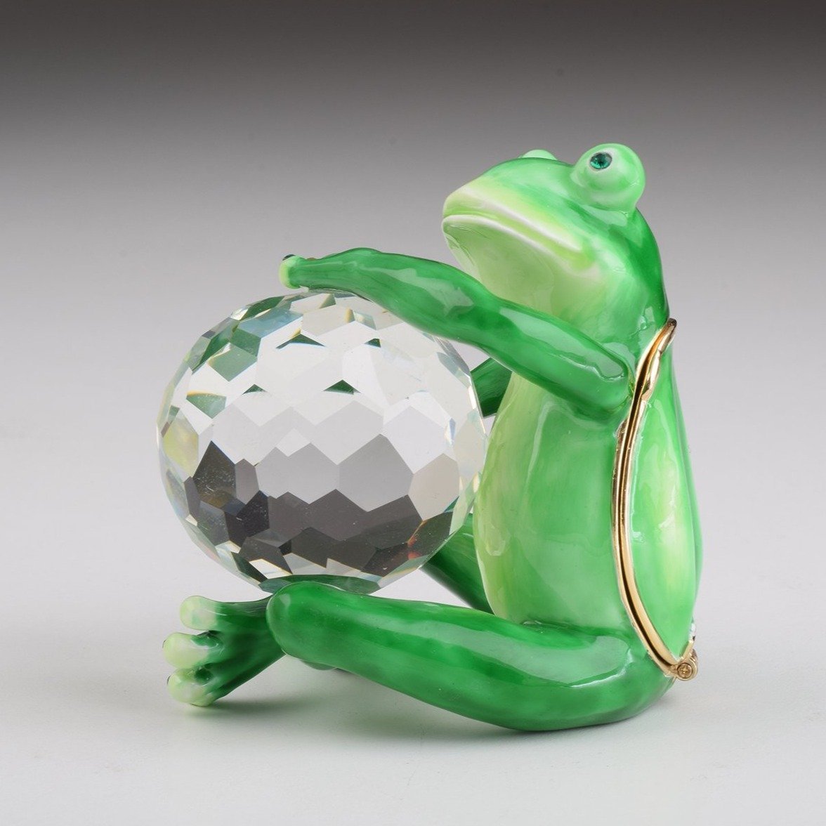 Keren Kopal Green Frog with Crystal Ball