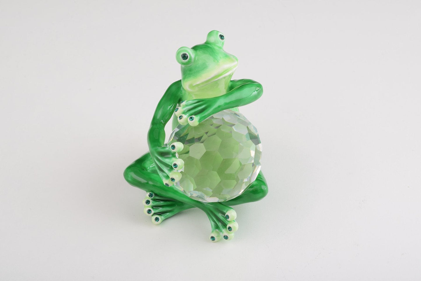 Keren Kopal Green Frog with Crystal Ball