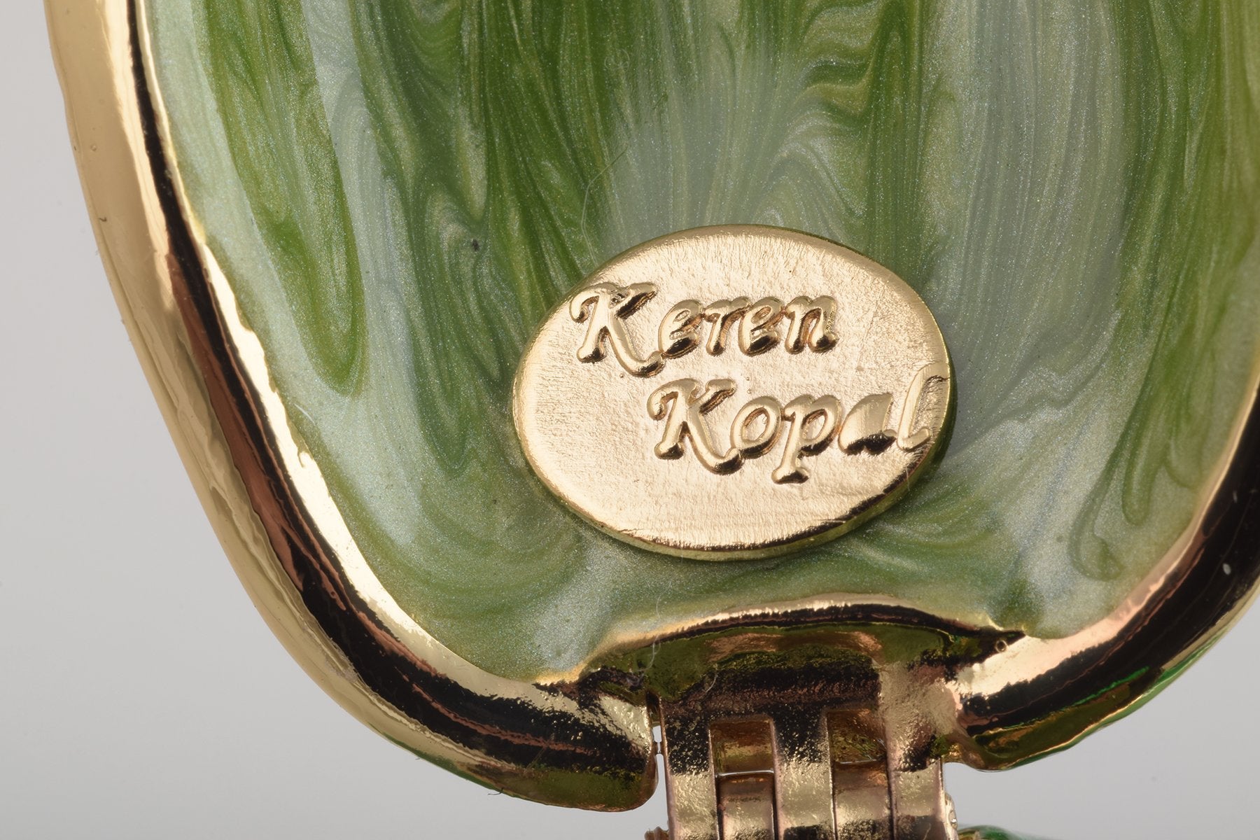 Keren Kopal Green Frog with Crystal Ball