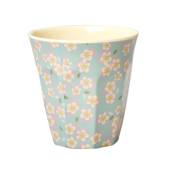 Rice Dk | Two Tone Melamine Cup Medium Flower Print