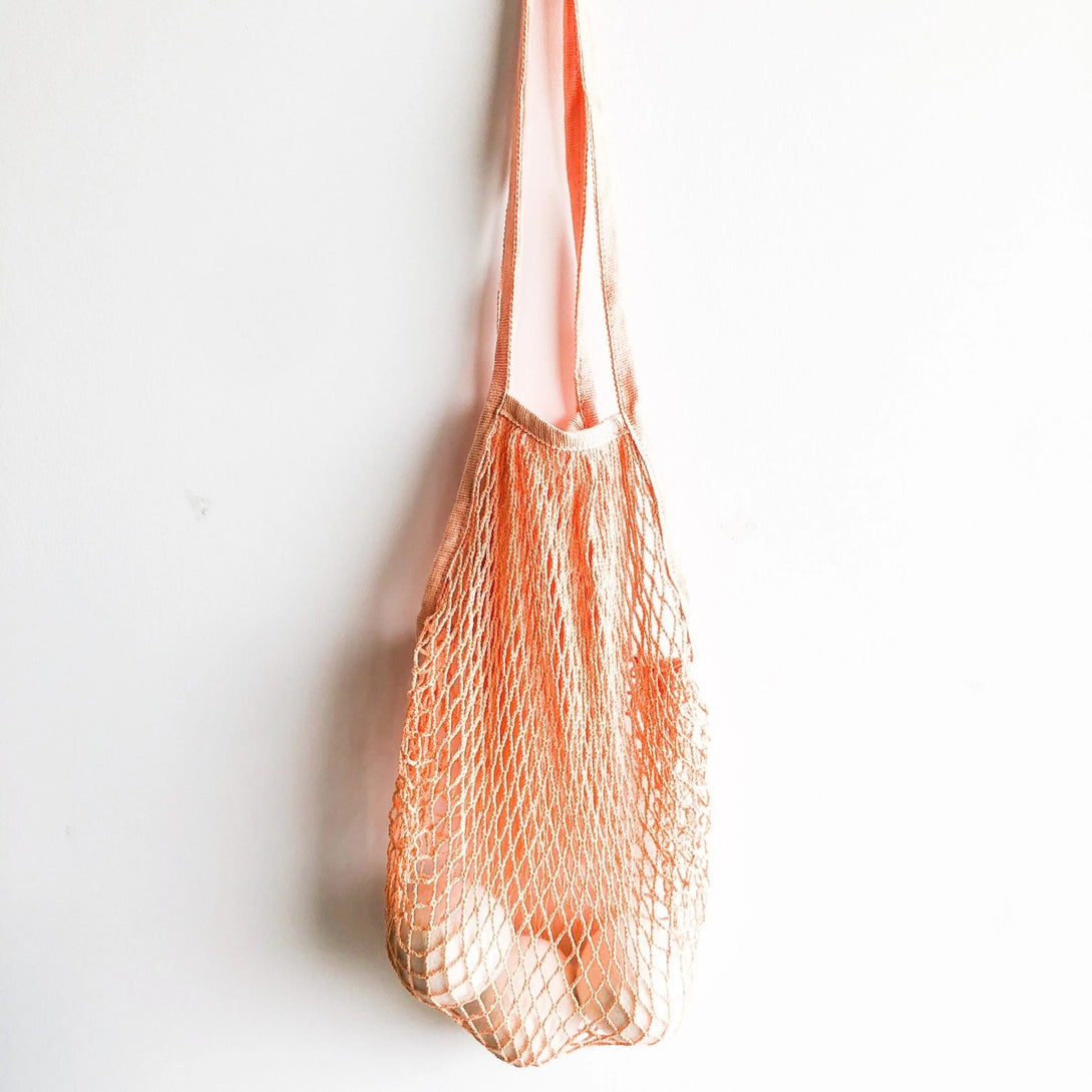 Reusable Forest Green Cotton Organic Mesh Bag