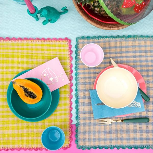 Rice DK | Two-Tone Melamine Bowl with Liquid Spots Print