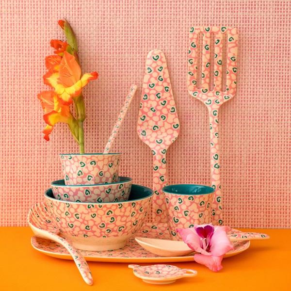 Rice DK | Two-Tone Melamine Bowl with Liquid Spots Print